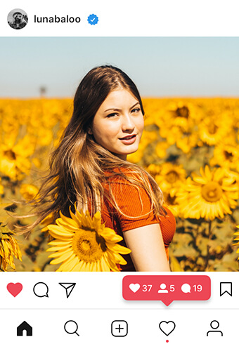 an image of organic instagram follower growth example