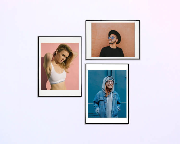 Framed photos of Instagram creators that use Nitreo